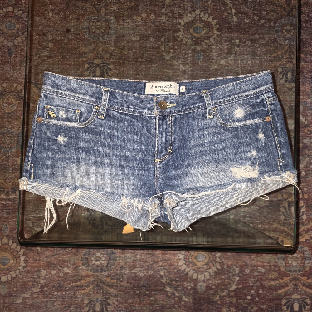 Abercrombie & Fitch Blue Denim Women Shorts